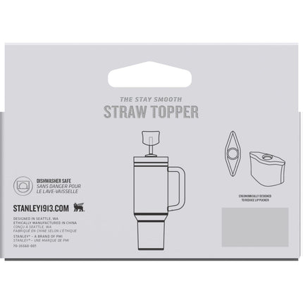 STANLEY Quencher Stay Smooth Anti-Pucker Straw Topper 2-Pack | Ergonomic Sip Through Straw Cap for Tumbler with Handle | Silicone Accessory for Drinking Cup | BPA-Free | Sky