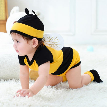 Dressy Daisy Newborn Honey Bee Romper Costume Set, Yellow, Size 000