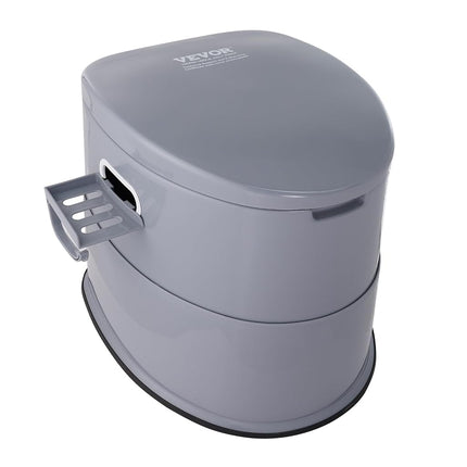 VEVOR Portable Toilet for Camping, Porta Potty with 5L Detachable Inner Bucket & Removable Paper Holder, Commode with Dual Lids, Travel Toilet for Adults Kids Outdoor Camping Car Long Road Trips