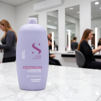 Alfaparf Milano Semi di Lino Smooth Conditioner - Detangles, Controls Frizz, Hydrates and Protects Hair - Mineral and Paraffin Oil Free - 33.79 oz