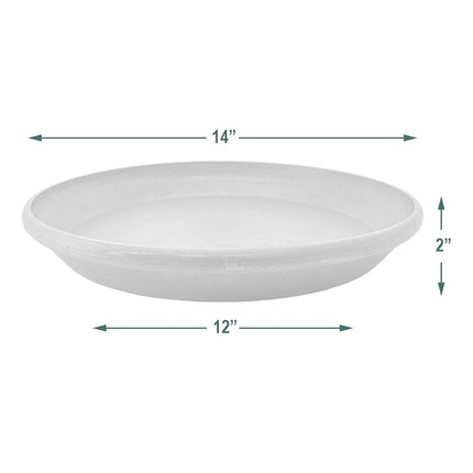 Arcadia Garden Products PSW Pot Collection Plant Saucer Drip Tray, Durable Water Tray for Indoor and Outdoor Flower Plant Pots and Planters, 14-inch, Terra Cotta Marble Color
