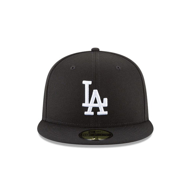 New Era x MLB Men's Los Angeles Dodgers Basic 56Fifty Fitted Hat Black/White-7
