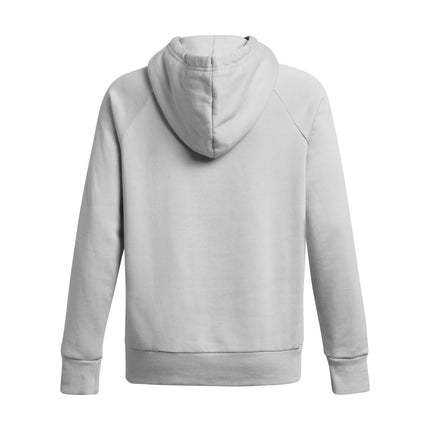 Under Armour Women's Rival Fleece Hoodie, (011) Mod Gray / / White, Large