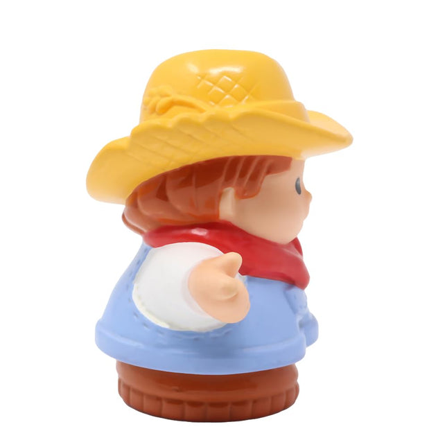 Fisher-Price Replacement Part for Collectible Little People Animal Sounds Farm Playset 72791 - Replacement Farmer Jed Figure Overalls Straw Hat