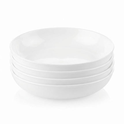 Corelle White Versa Bowls for Pasta, 4 Pack, 30oz Made in The USA | Easy to Clean Bowls are Lightweight | Resistant to Chips & Cracks| Dishwasher and Microwave Safe