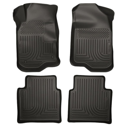 Husky Liners Custom Fit Front and Second Seat Floor Liner Set for Select Saturn Aura/Chevrolet Malibu Models (Black) by Husky Liners