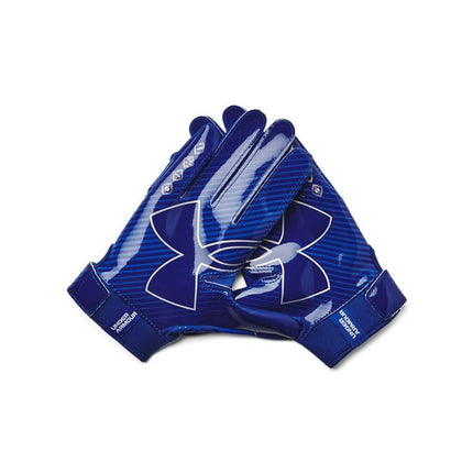 Guantes de fútbol americano Under Armour Boys F9 Nitro, (400) Royal/Capri/Metallic Silver, Small