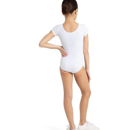 Maillot de manga corta Capezio - Niñas, blanco, intermedio