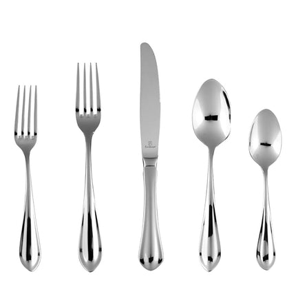 Fortessa Forge 18/10 Stainless Steel Flatware, 5 P