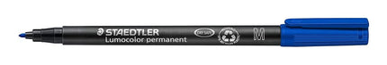 Staedtler 317-3 Universal Lumocolor 1.0mm Line Permanent Marker, Medium, Blue