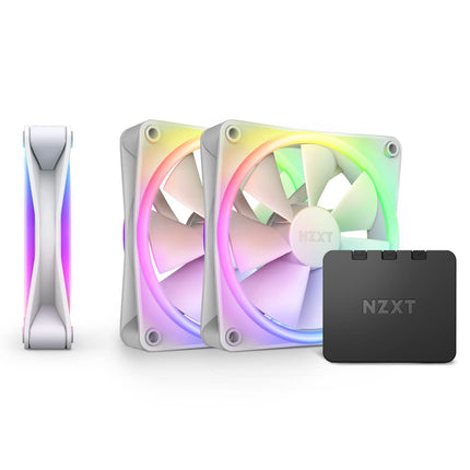 NZXT F120 RGB Duo Triple Pack - 3x 120mm RGB Fans + Hub - White