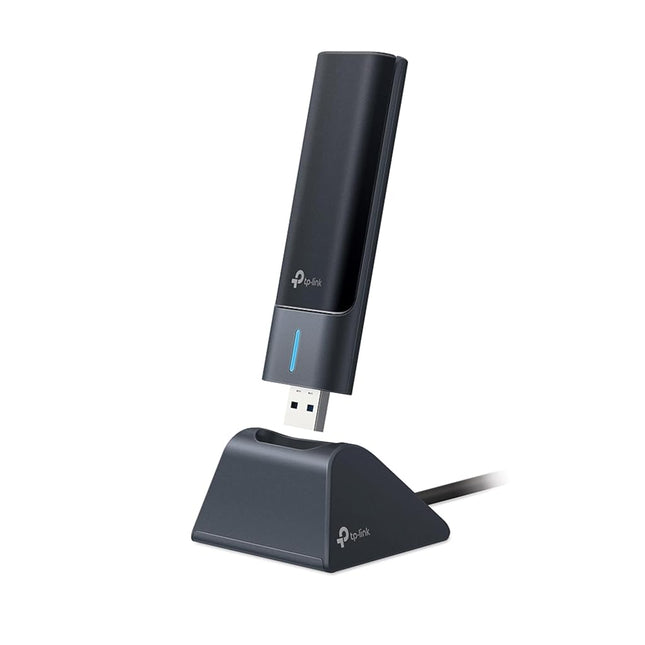 TP-Link WiFi 6E USB Adapter for Desktop PC - (Archer TXE50UH) AXE3000 Tri-Band Wireless Network Adapter, Ultra-Low Latency, MU-MIMO, OFDMA, Refined Security, WPA3, Supports Windows 11/10