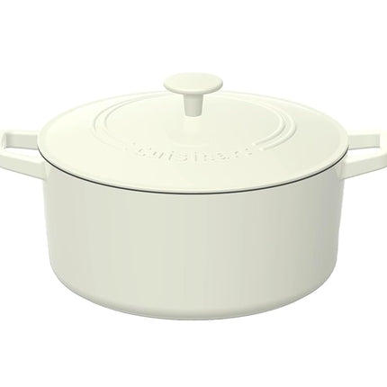 Cuisinart Chef's Classic Enameled Cast Iron Round Covered Casserole (Cream, 5- Quart)