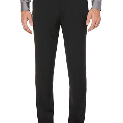 Perry Ellis mens42FB4320Slim Fit Flat Front Pant Dress Pants - Black - 28W x 30L