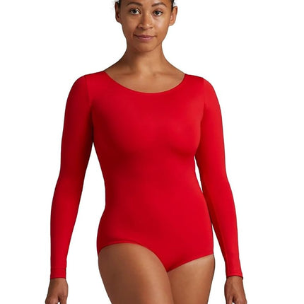 Capezio Women's Long Sleeve Leotard, Red, S