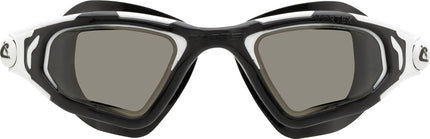 CRESSI Vortex Swimming Goggles - Anti-Fog Scratch-Resistant Swim Goggles - Flexible Nose Bridge for Adult Use - Watertight Seal for Open Water Swimming - Black/White Smoked Lens