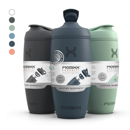 PROMIXX Pursuit Insulated Steel Shaker Bottle 550ml, Midnight Blue