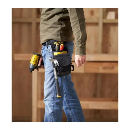 STANLEY Tool Sheath Pouch with Velcro Closure, Multi-Pocket Storage Organiser for Tools and Small Parts, 1-93-329