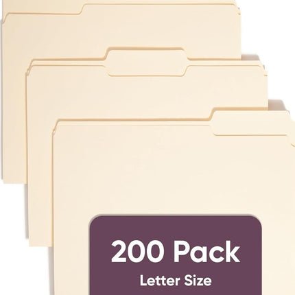 Smead Manila File Folder, 1/3-Cut Tab, Letter Size, Manila, 100 per Box