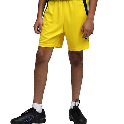 PUMA Kids' TeamLIGA Shorts, Cyber Yellow Black, Small