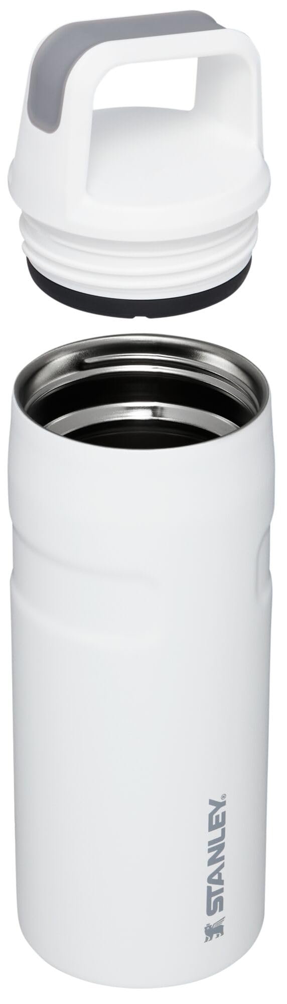 Bouteille d'eau Stanley IceFlow Cap and Carry 47 cl | Couvercle pivotant à large ouverture | Légère et étanche pour les voyages et le sport | Acier inoxydable isolé | Sans BPA | Polar