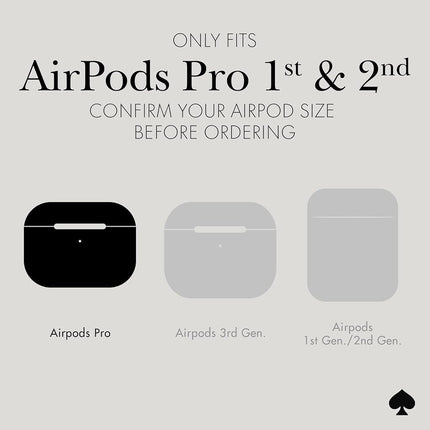 kate spade new york AirPods Pro Protective Case with Keychain Ring - City Leopard, Compatible with AirPods Pro 2nd / 1st Generation