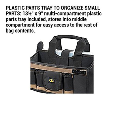 Custom LeatherCraft 1529 16-Pocket, 16-Inch Center Tray Tool Bag