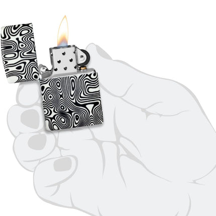 Zippo Glowing Swirls Design 540 Color Glow in The Dark Pocket Lighter