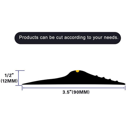 ToLanbbt 20Ft/6M Universal Garage Threshold Seal Strip with 300ml Black Sealants/Adhesives, Garage Door Bottom Weatherproof Strip Rubber DIY Weather Stripping Replacement (Black+Yellow)
