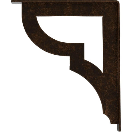 Ekena Millwork BKTM01X12X15SBRABZ Metal Bracket, 1 1/2" W x 12" D x 15" H, Antiqued Bronze