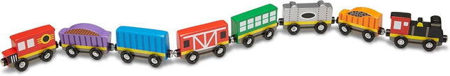 8-Piece Magn e tic Wooden Train Set Bundle with 1 Theme Compatible M&D Scratch Fun Mini-Pad (05186)