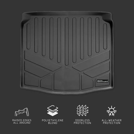 SMARTLINER Alfombrilla de carga negra para todo tipo de clima, ajuste personalizado detrás de la segunda fila, compatible con Lincoln Aviator 2020-2023