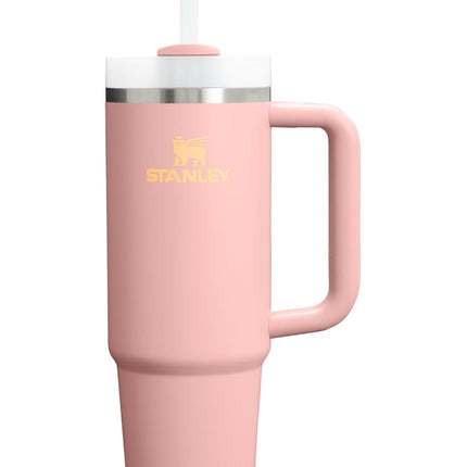 STANLEY Quencher H2.0 Tumbler with Handle and Straw 30 oz | Flowstate 3-Position Lid | Cup Holder Compatible for Travel | Insulated Stainless Steel Cup | BPA-Free | Peach Rose