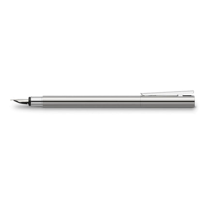 Faber-Castell Neo Slim 342002 Fountain Pen Stainless Steel Nib Width EF Shiny Silver