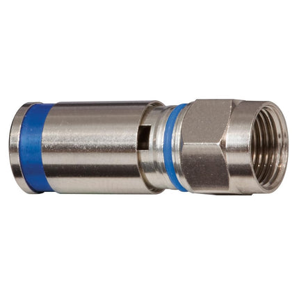 KLEIN TOOLS 539 VDV812-624 Weatherproof Compression F-Connector for RG6 Coax Cable, 50-Pack, Silver Metallic, 50 Pack
