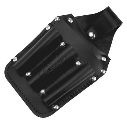 Klein Tools 5481 Tool Pouch, Back Pocket Electrician Tool Pouch made of Double Stitched and Riveted Leather, 6-Pocket, 5.75 x 2.5 x 10-Inch