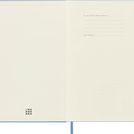 Moleskine Ruled Classic Hard Cover Notebook, Large, Hydrangea Blue