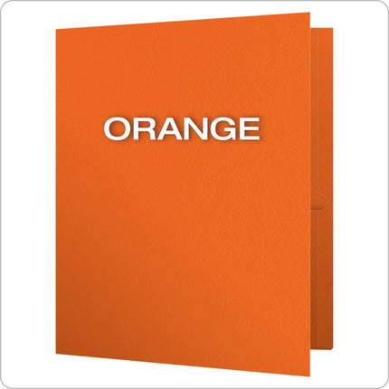 Oxford Twin Pocket Folders, Letter Size, Orange, 25 per Box (57510EE)