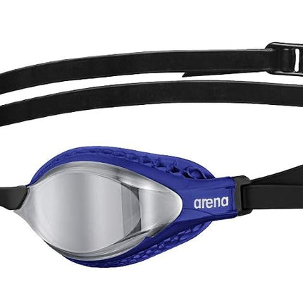 ARENA Cobra Core Swipe Mirror Unisex Adult Racing Swimming Goggles, Swimming Pool Goggles with Curved Mirror Lenses, Anti-Fog, UV Protection, 5 Interchangeable Nose Bridges