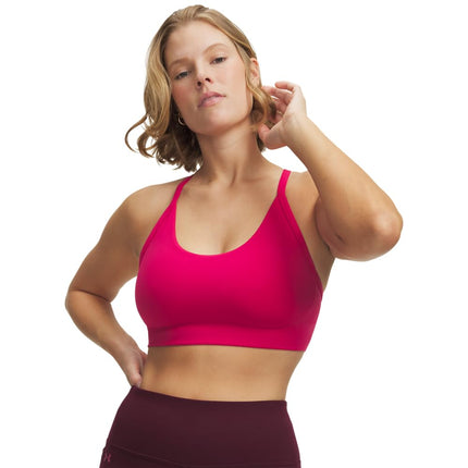 Under Armour Womens Movement Bralette, (681) Shaded Fuchsia / / Metallic Silver, M