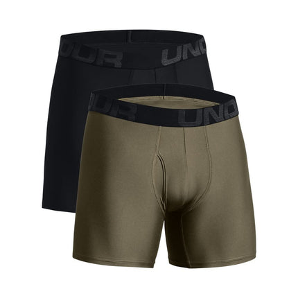 Under Armour Men's Standard Tech 6-Inch Boxerjock, Multipack, Black (004)/Tent, 5X-Large