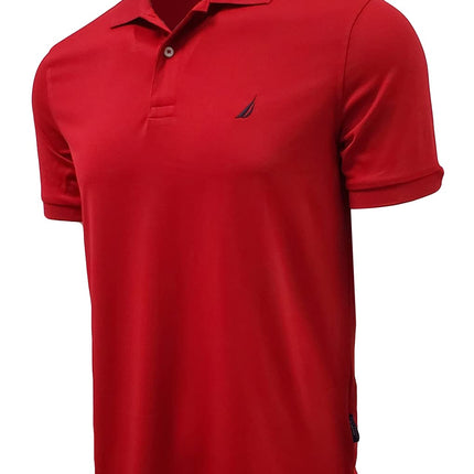 Polo de rendimiento Nautica Nav Tech para hombre (pequeño, rojo Nautica)