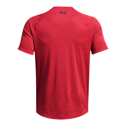 Under Armour - Mens Tech Textured Short Sleeve T-Shirt, Color Red/Black (600), Size: XXX-Large