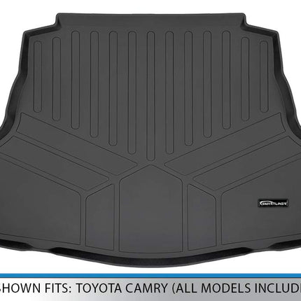 SMARTLINER All Weather Custom Fit Cargo Trunk Liner Floor Mat Black for 2018-2019 Toyota Camry (All Models Including Hybrid)
