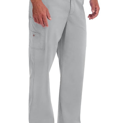 Dickies Men's Pull-On Pant with 7 Pockets Elastic Waistband with Button Closure 81006, Grey, XXL Tall