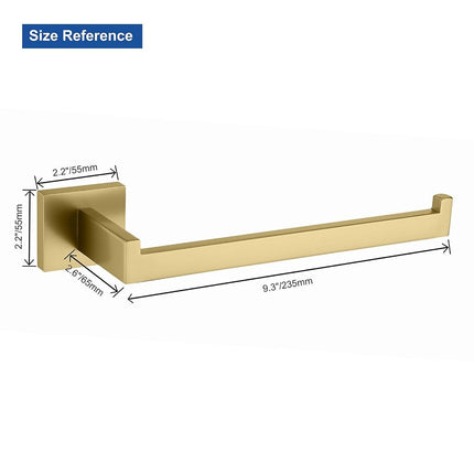 TASTOS Premium Stainless Steel Hand Towel Holder, Square Hand Towel Ring Heavy Duty Wall Mounted Modern Hand Towel Bar for Bathroom Kitchen, Brushed Gold