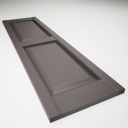 Ekena Millwork Lifetime Vinyl LP2S14X04300MS Standard Two Equal Panel Vinyls, Raised Panel Vinyl Shutters, w/Installation Shutter-Lok's & Matching Screws (Per Pair), 14.75"W x 43"H, Musket Brown