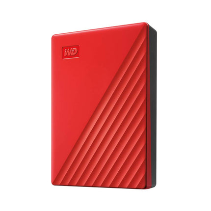 WD My Passport 4TB Portable External Hard Drive, USB 3.2 Gen 1, Red