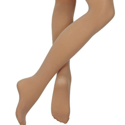 Bloch Dance Girls Contour Soft Footed Tights, Suntan, Child-Medium