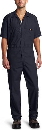 Dickies Men's Short Sleeve Coverall, Dark Navy, Large Tall